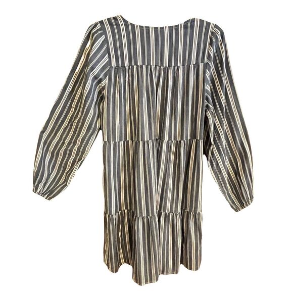 Old Navy Tiered LS Midi Beth Dutton Dress Grandmacore Prairie Cottagecore Sz M - Picture 3 of 11